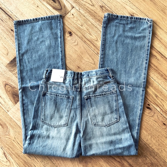 RELISTED SIZES 5/26 § 13/30 Kancan Ultra High Waist 90s Distressed Wide Leg Jean - Picture 14 of 16